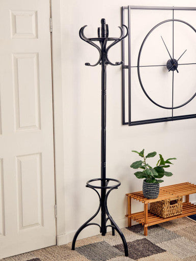 Black Finish Floor Standing Coat Stand