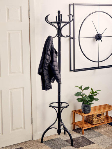 Black Finish Floor Standing Coat Stand