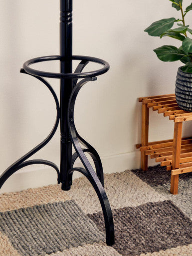 Black Finish Floor Standing Coat Stand