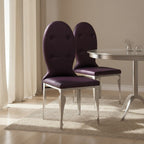 Purple Chair with Stainless Steel Legs