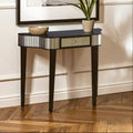 Black and Mirrored 1 Drawer Console Table
