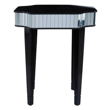 Black and Mirrored Side Table