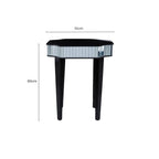 Black and Mirrored Side Table