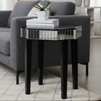 Black and Mirrored Side Table