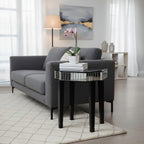 Black and Mirrored Side Table