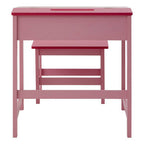 Pink Kids Desk and Stool Set with Storage