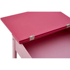 Pink Kids Desk and Stool Set with Storage
