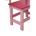 Pink Kids Desk and Stool Set with Storage