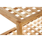 2 Tier Walnut Wood Shoe Rack