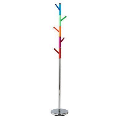 Multicoloured Acrylic Pegs Coat Stand