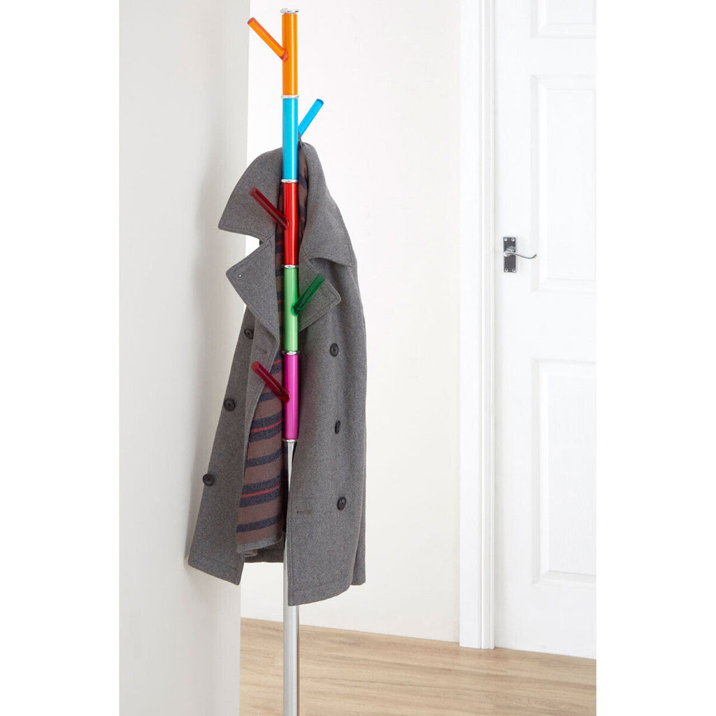 Multicoloured Acrylic Pegs Coat Stand