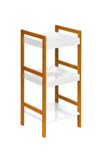 White High Gloss 3 Tier Small Shelf Unit