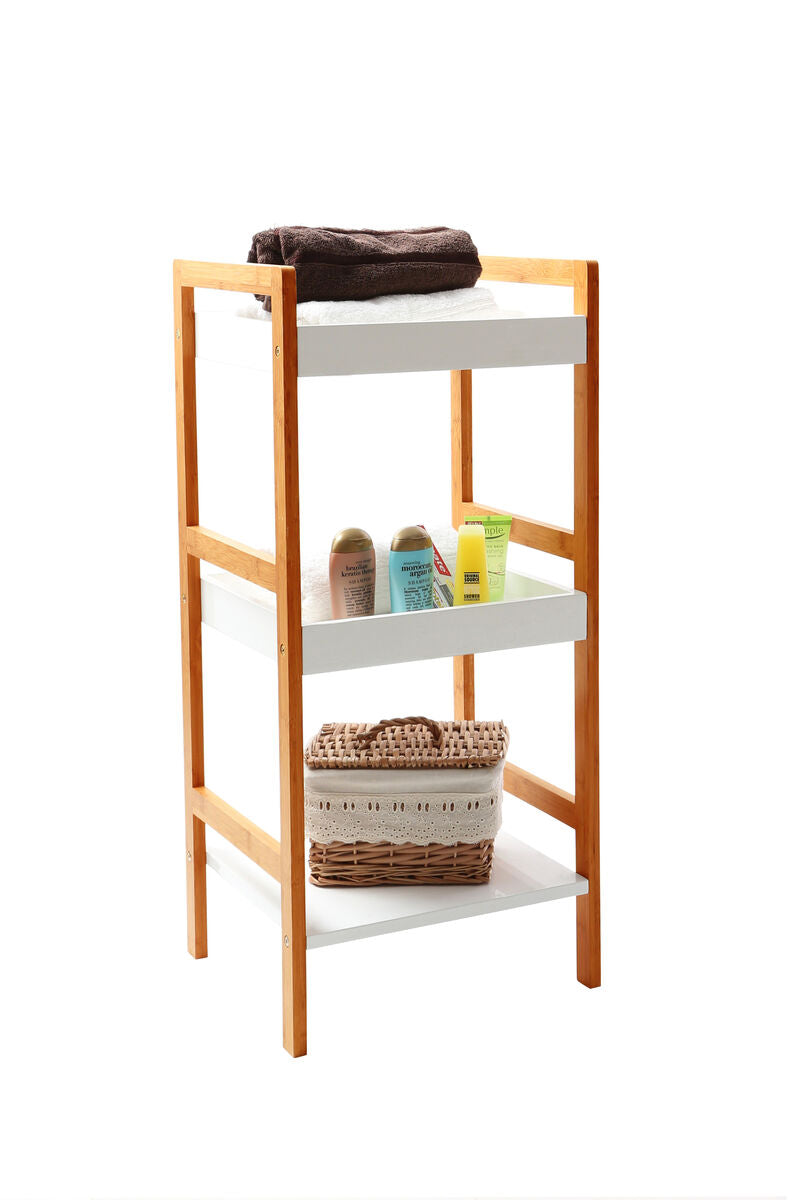 White High Gloss 3 Tier Small Shelf Unit