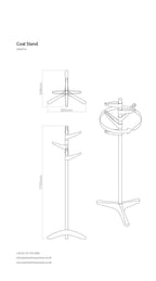 White Steel ABS Coat Stand