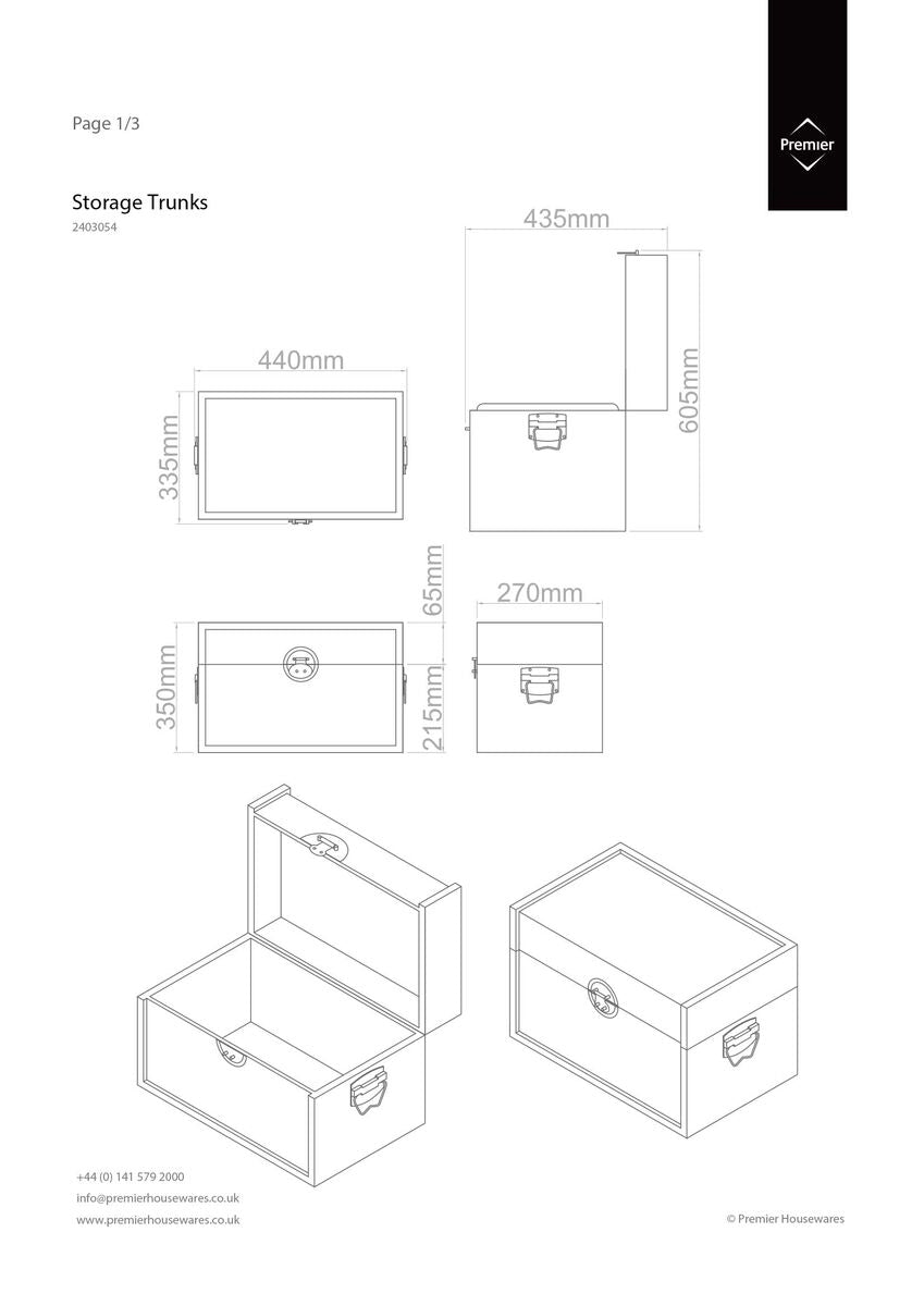 Design Storage Trunks - Set of 3