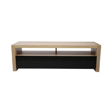 Natural Oak Veneer Coffee Table with 2 Storage Drawers and 1 Shelf