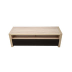 Natural Oak Veneer Coffee Table with 2 Storage Drawers and 1 Shelf