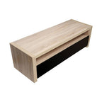 Natural Oak Veneer Coffee Table with 2 Storage Drawers and 1 Shelf