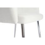 White Leather Effect Dining Chair