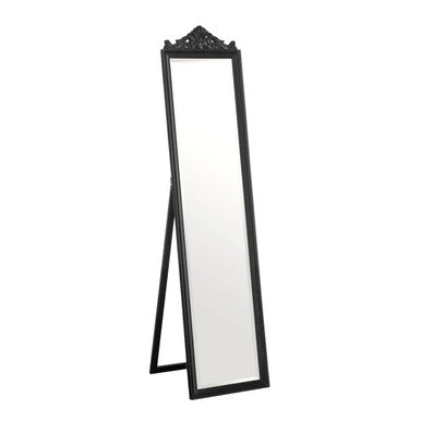Floor Mirror with Matt Black Finish