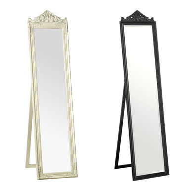 Floor Mirror with Matt Black Finish