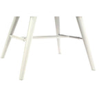 Black Leather Effect Dining Chair with White Legs