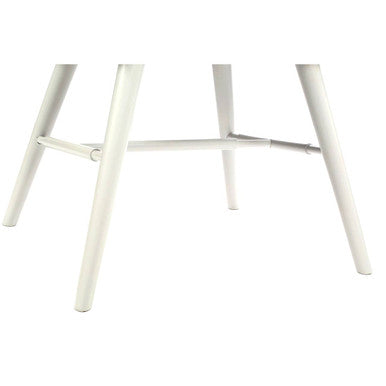 Black Leather Effect Dining Chair with White Legs