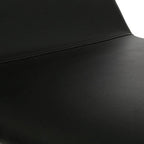 Black Leather Effect Dining Chair with White Legs