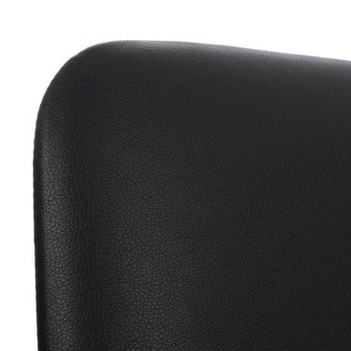 Black Leather Effect Dining Chair with White Legs