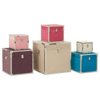 Multicoloured Set of 6 Storage Trunks