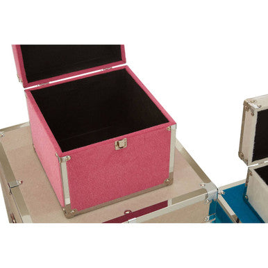 Multicoloured Set of 6 Storage Trunks