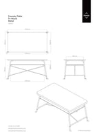 Natural Fir Wood Top Industrial Dining Table with Lower Shelf and Black Metallic Legs
