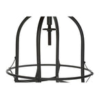 Natural Wooden and Metal Round Bar Table