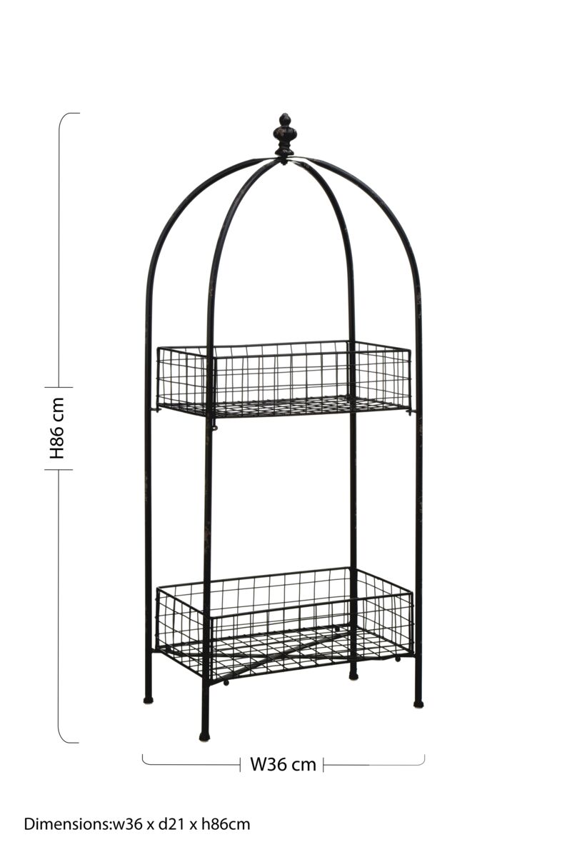 Black 2 Tier Stand