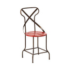 Red Metal Seat Chair