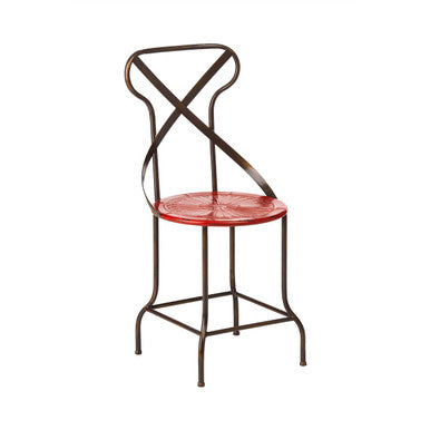 Red Metal Seat Chair