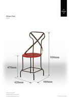 Red Metal Seat Chair