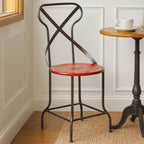 Red Metal Seat Chair