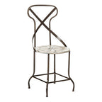 Cream Seat Metal Chair