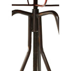 Red Metal Adjustable Bar Table