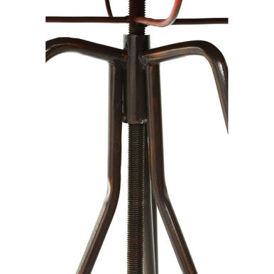 Red Metal Adjustable Bar Table