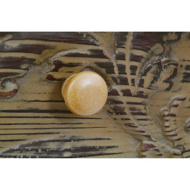White Coffee Table with Embossed Detail