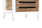 Natural and White Wooden 4 Drawer Chest
