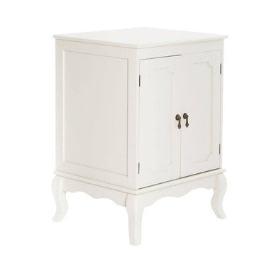 Ivory 2 Door Cabinet with Carved Legs