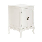 Ivory 2 Door Cabinet with Carved Legs