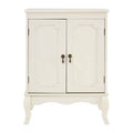 Ivory 2 Door Cabinet with Carved Legs