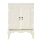 Ivory 2 Door Cabinet with Carved Legs