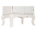 Ivory 2 Door Cabinet with Carved Legs