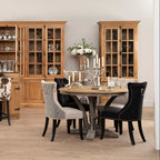 Black Cotton Velvet Dining Chair
