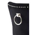 Black Cotton Velvet Dining Chair